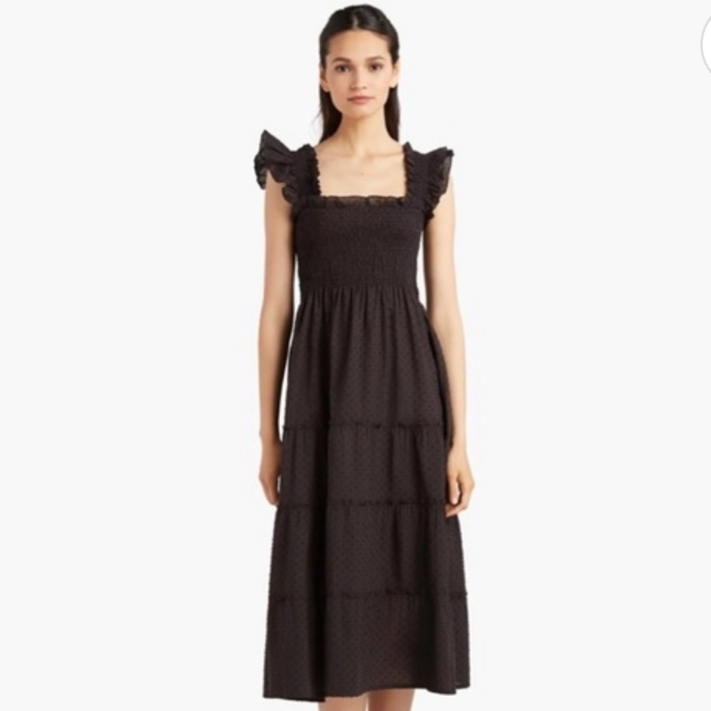 Hill House Home Ellie Nap Dress - Sheer Black Swiss Dot
